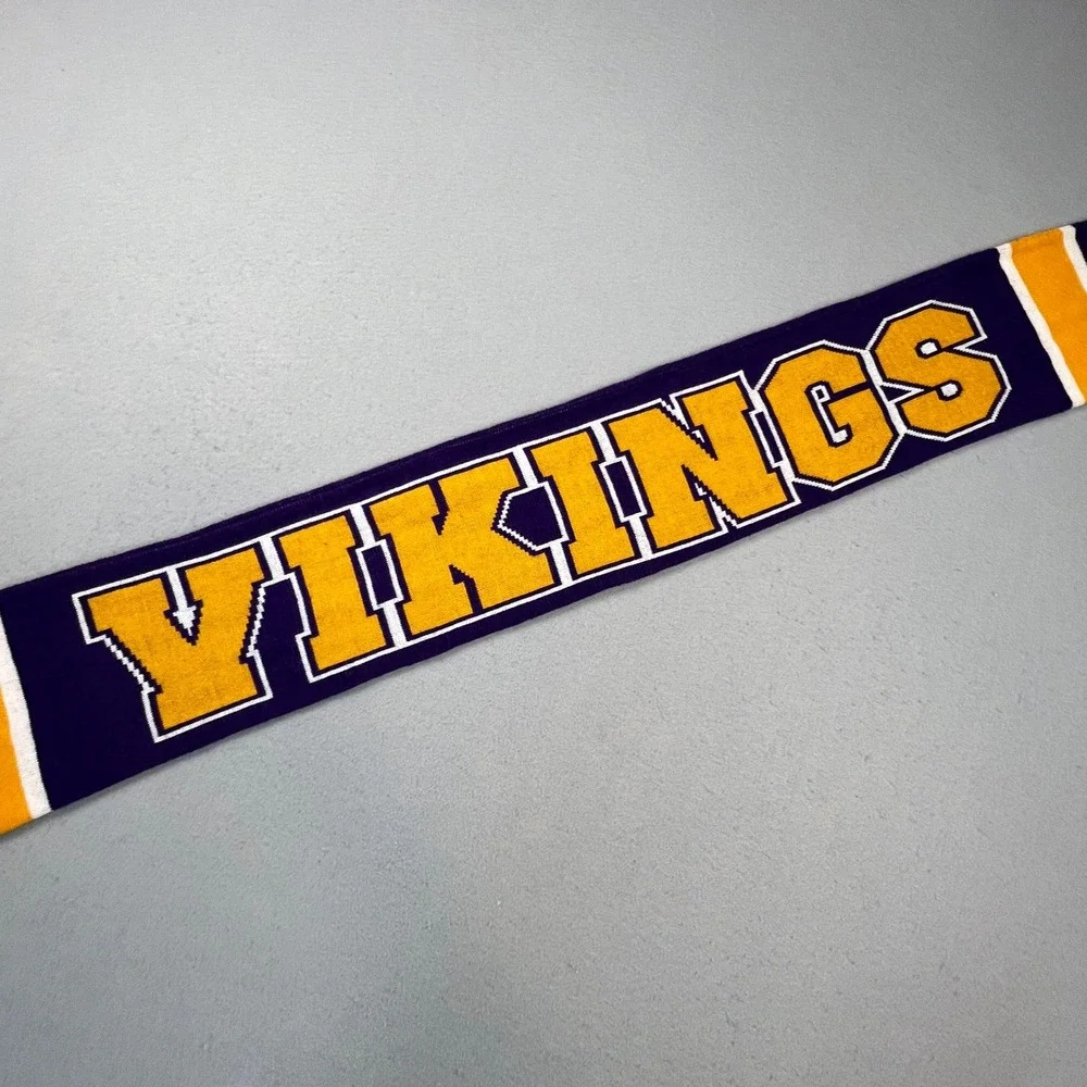 47 Brand Minnesota Vikings Scarf Skol Purple NFL Football Winter Fan Gear Thor